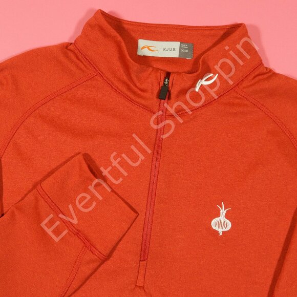 Kjus Pullover Mens M Orange Keano Half Zip Ohoopee Match Club Golf Jacket - Picture 1 of 6
